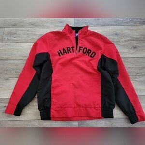 Champion Hartford men's lightweight pullover jacket red black hawks size med
